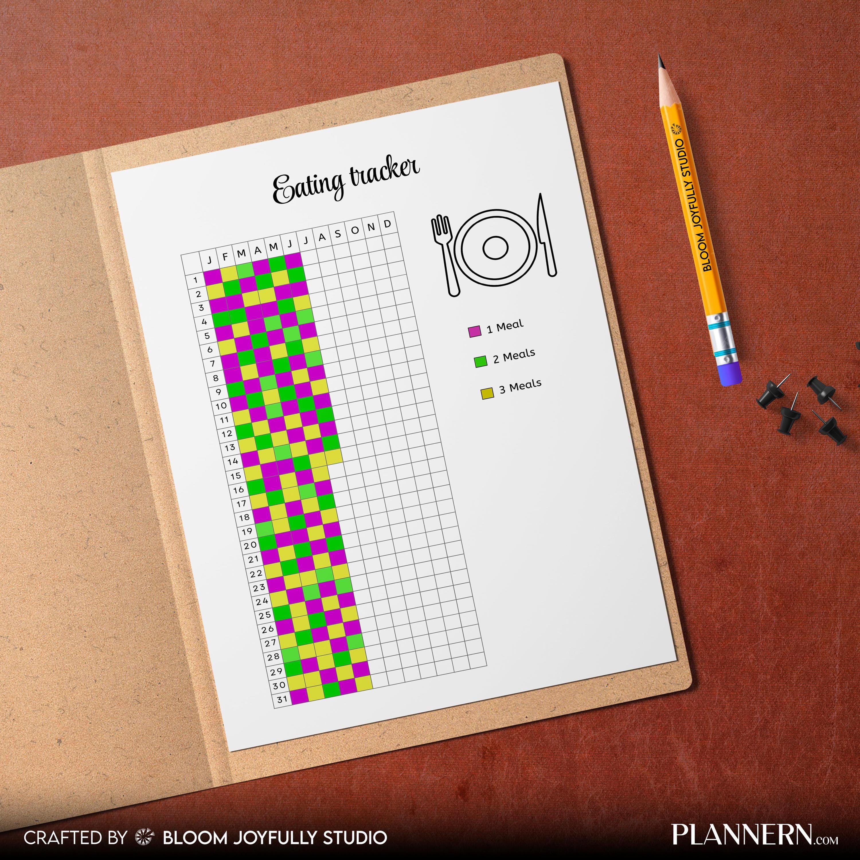Eating Tracker PRINTABLE, Daily Food Log, Meal Tracker, Healthy Eating Planner PDF, Food Tracker, Diet Trac... | Nutri Track printable
