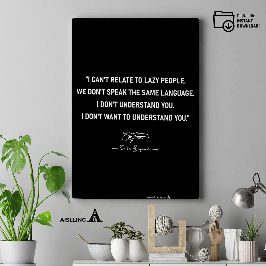 Aislling — Kobe Bryant Mamba Mentality Quotes, NBA Sports, Printable NBA Poster, Teenager kid basketball gi... | Aislling printable