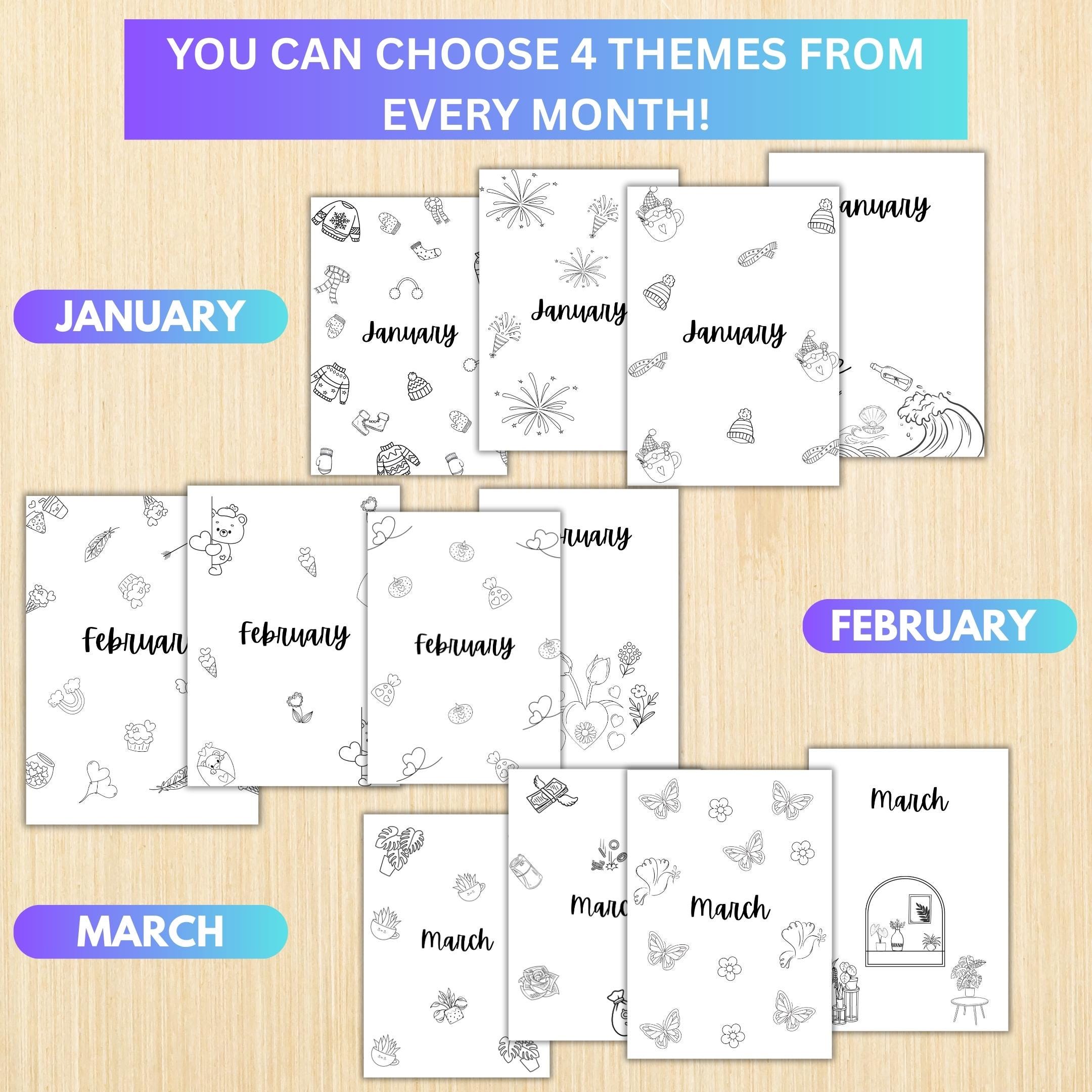 2026 BIG JOURNAL BUNDLE, Calendar, Cover Page, Monthly, Yearly Planner, Mood Tracker, Digital Planner Pages... | Mindfulness printable