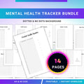 Anxiety Tracker — MENTAL HEALTH TRACKER Bundle, Digital Planner Pages, Printable Planner, A4 & A5 Size | Mindfulness printable