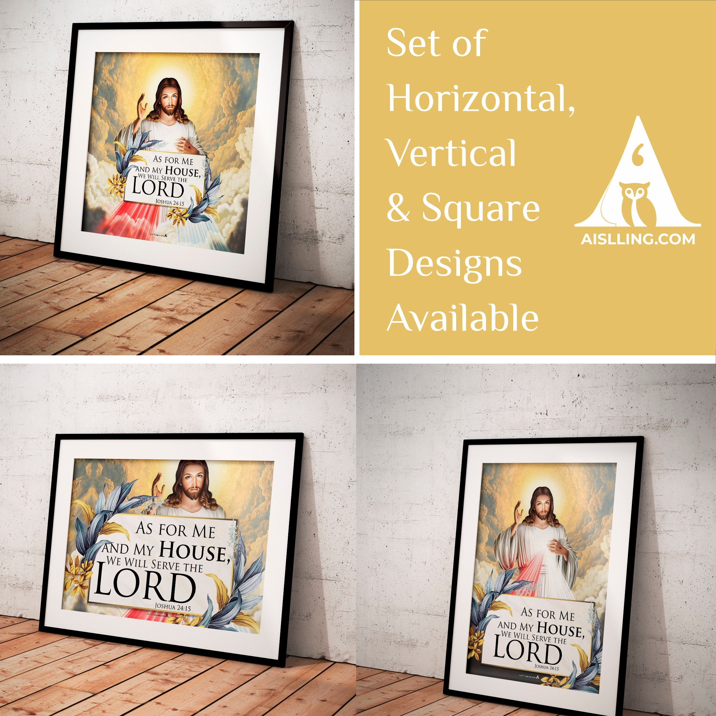 Aislling — As For Me And My House We Will Serve The Lord Poster, Christian Home Decor, Poster Printables, I... | Aislling printable