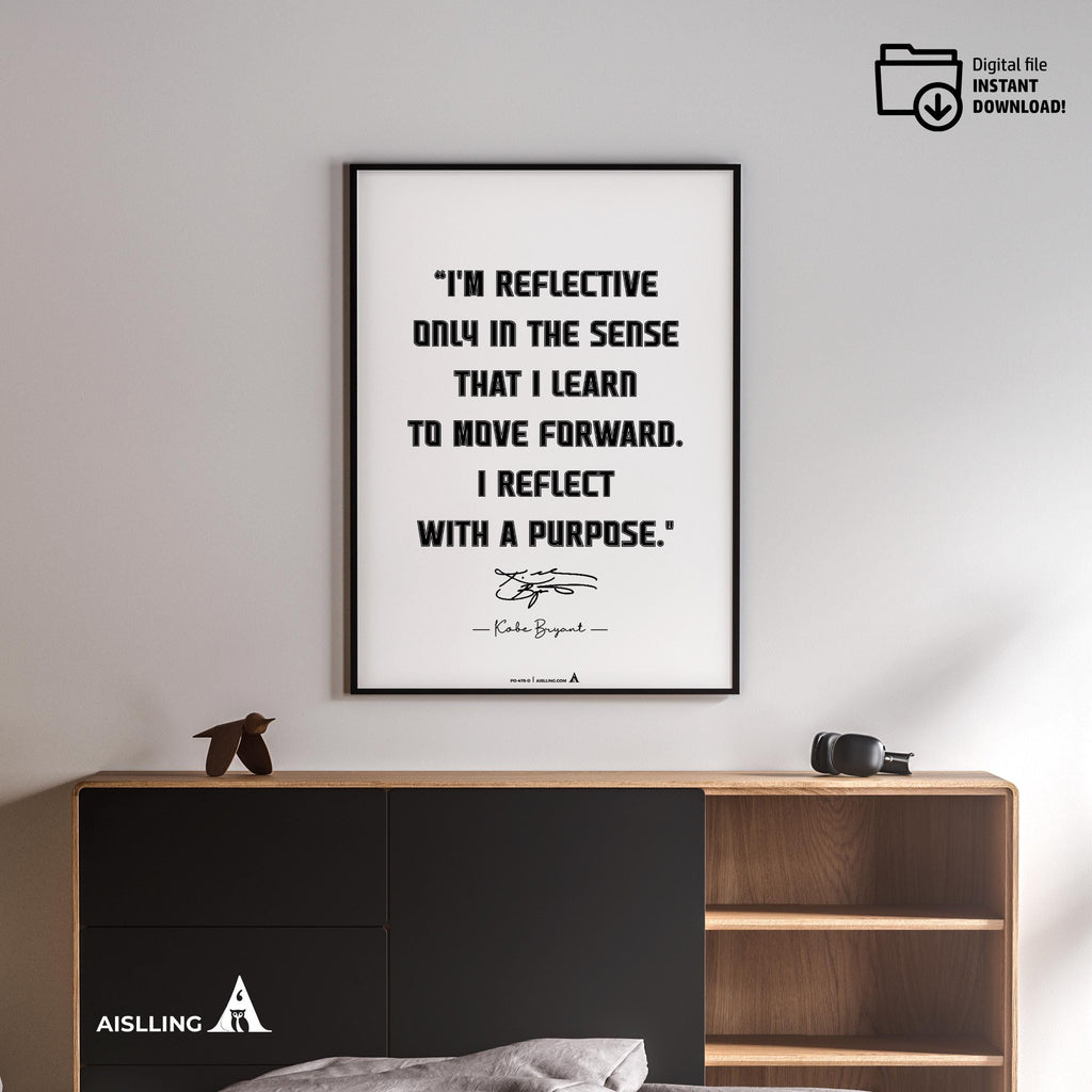 Aislling — Kobe Bryant Mamba Mentality Quote Poster: Basketball Wall Art (Digital Download) | Aislling printable
