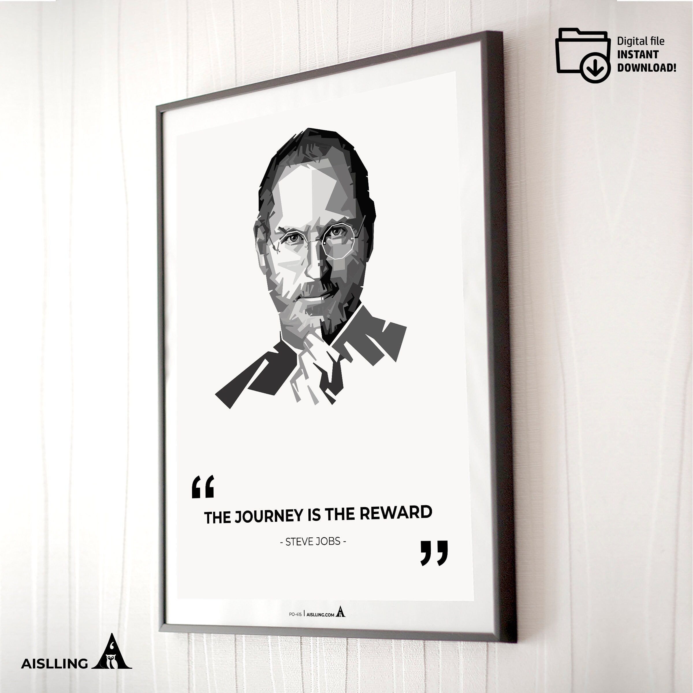 Aislling — The journey is the reward, Steve Jobs Quote Poster Printables, Inspirational Quote Poster, Motiv... | Aislling printable