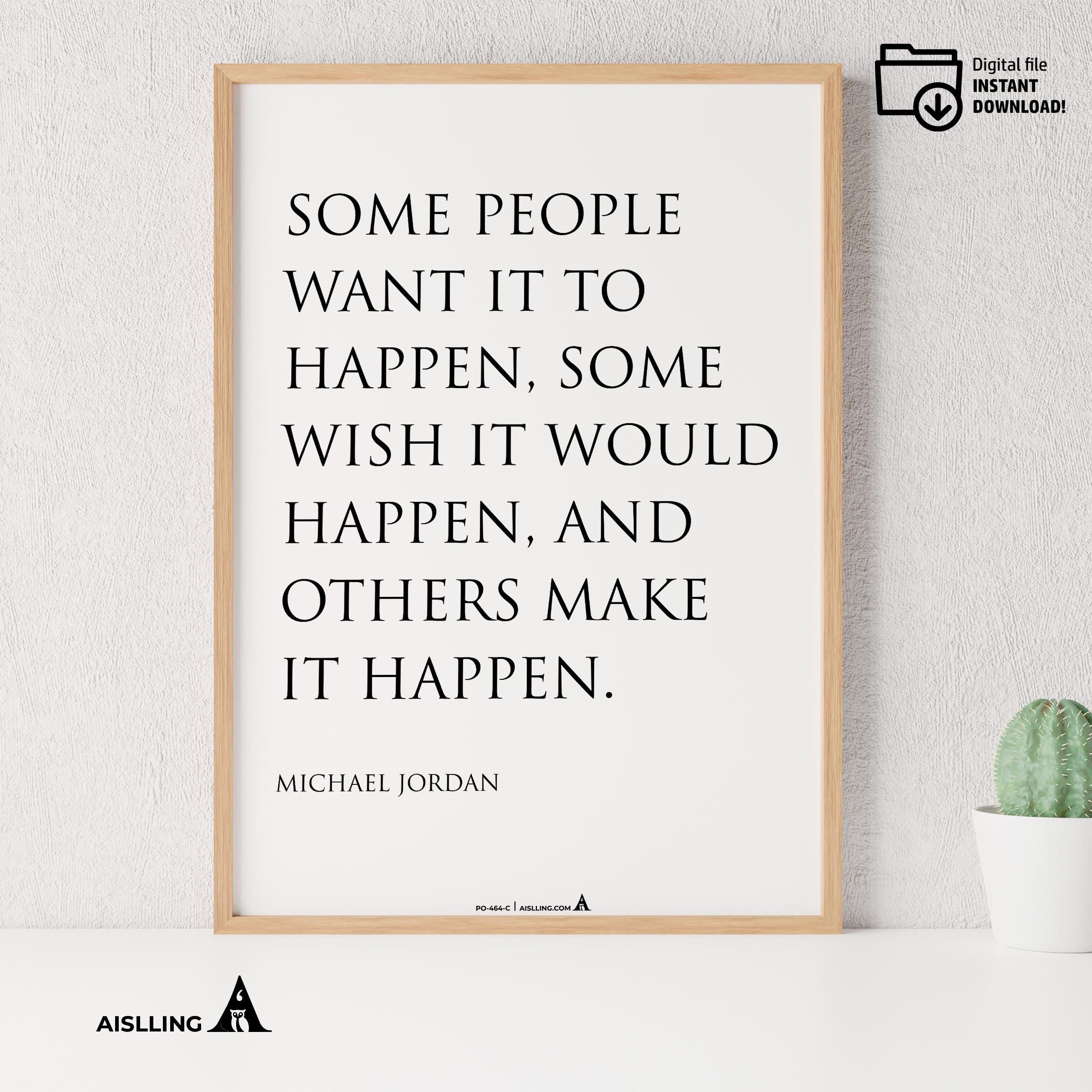 Air Jordan — Michael Jordan Quotes Digital Printable Wall Art Inspirational Quotes Jordan Mentality Poster ... | Aislling printable