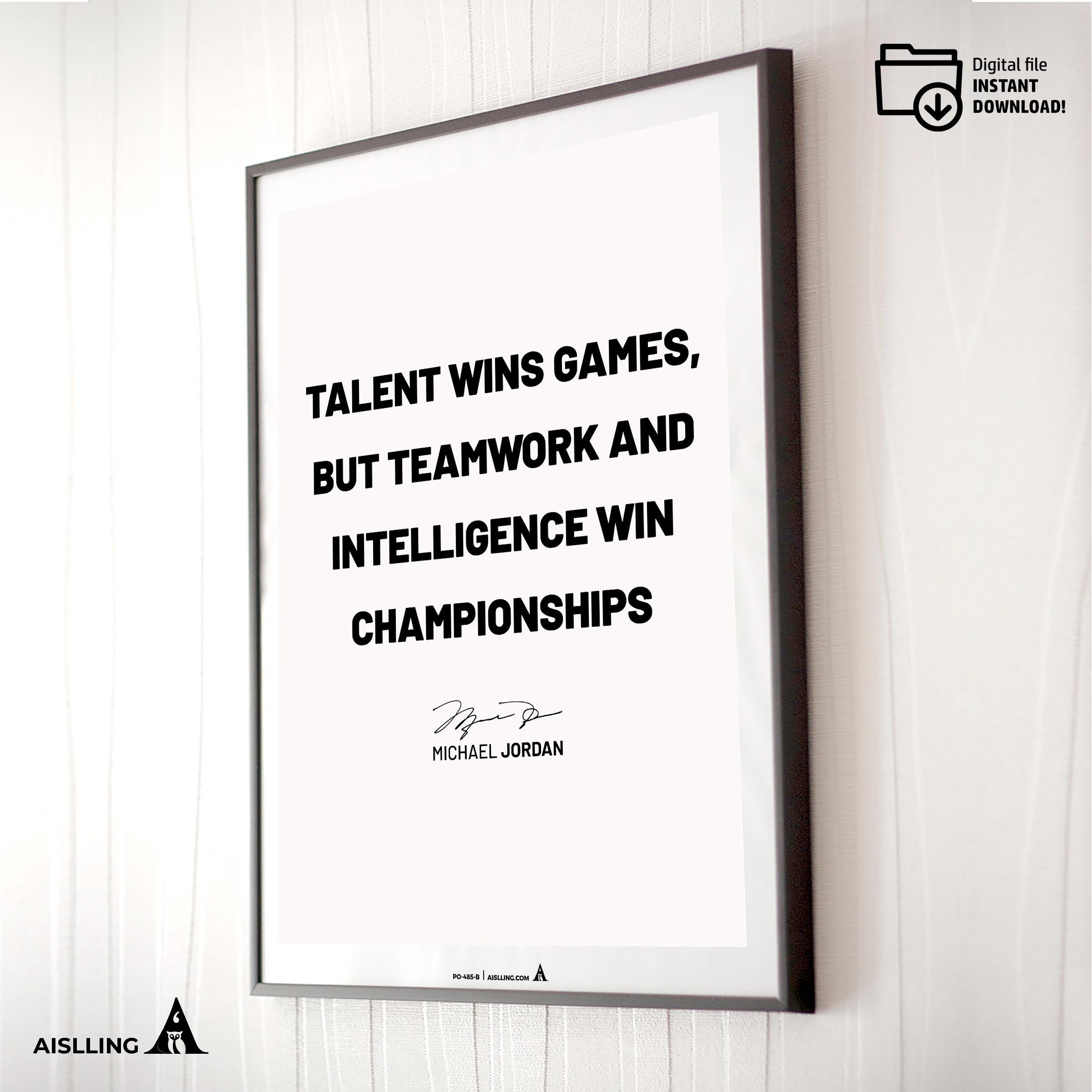 Basketball Art — Michael Jordan Quote Wall Art Printable, Basketball Motivational Poster, Digital Download ... | Aislling printable