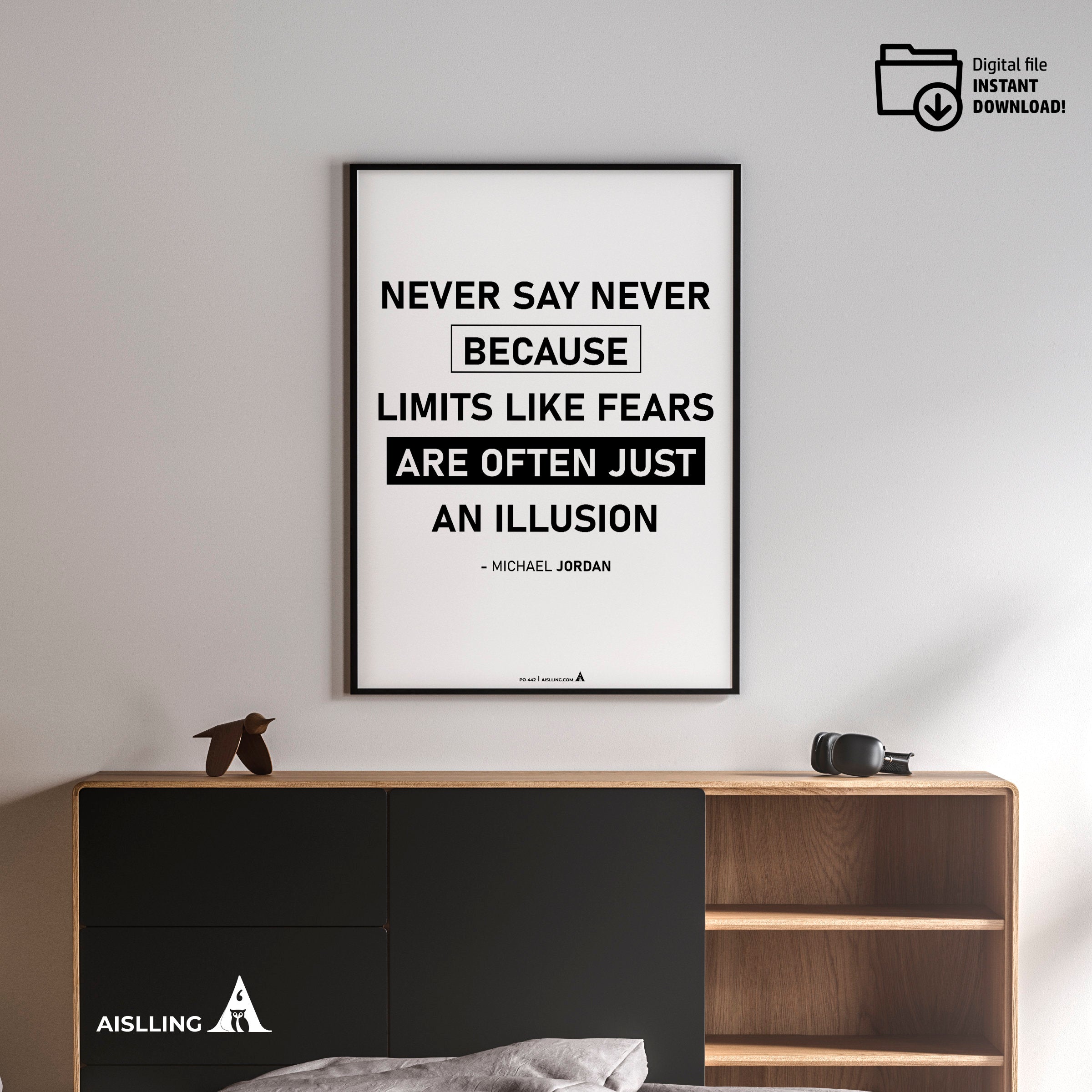 Aislling — Digital Printable Wall Art, Michael Jordan Quotes Printable Wall Art, Inspirational Digital Down... | Aislling printable
