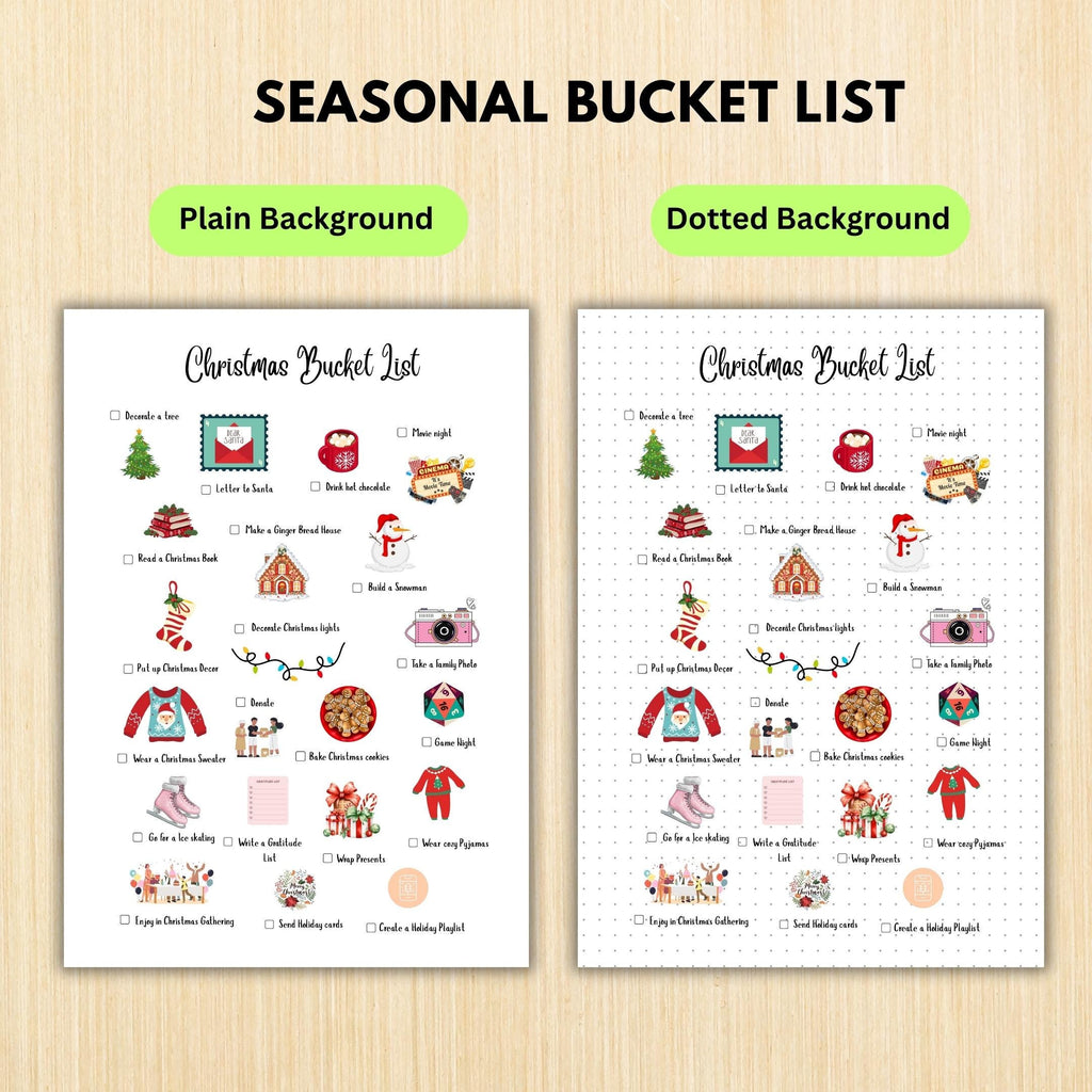 Activity List — Seasonal BUCKET LIST Printable, Spring Bucket List, Summer Bucket List, Fall Bucket List, W... | Bloom Joyfully printable