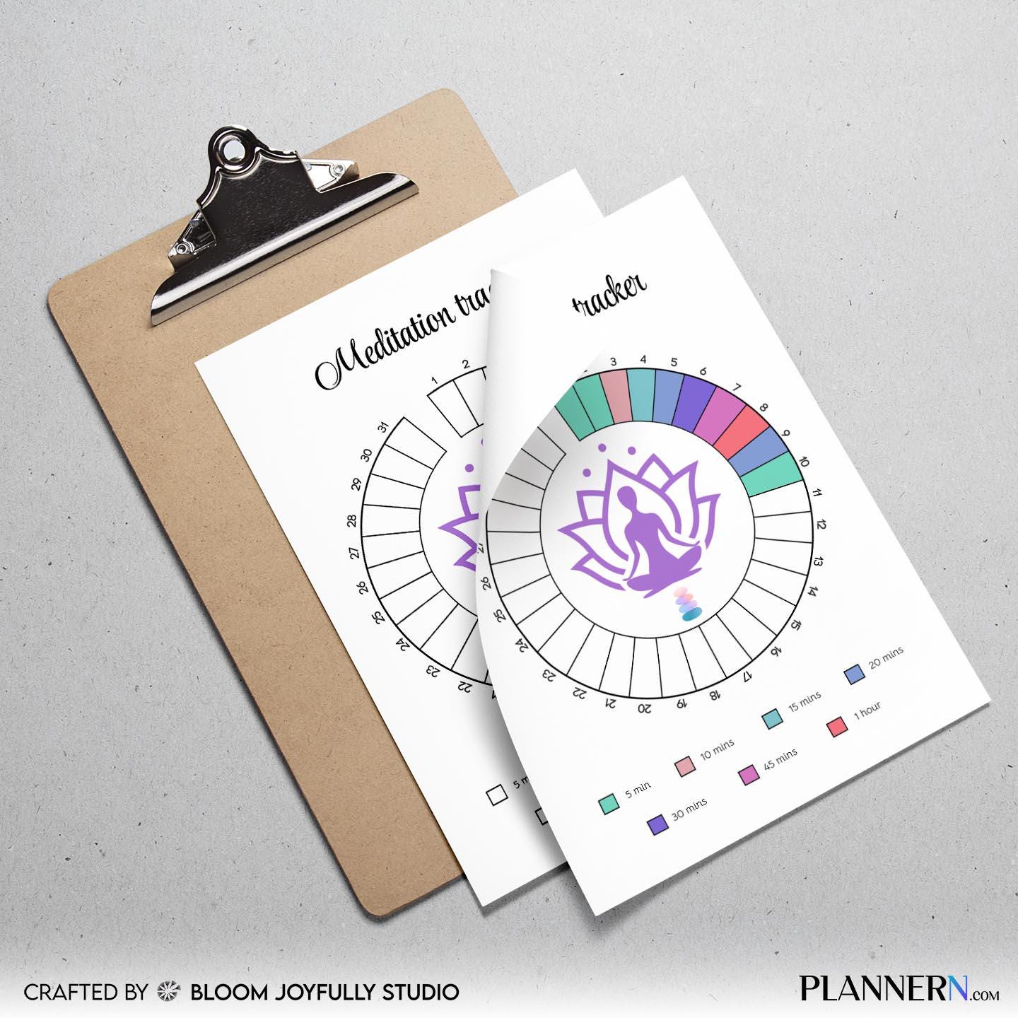 Calm Routine — Meditation Tracker Printable, Daily Mindfulness Log, Meditation Journal, Habit Tracker PDF, ... | Mindfulness printable
