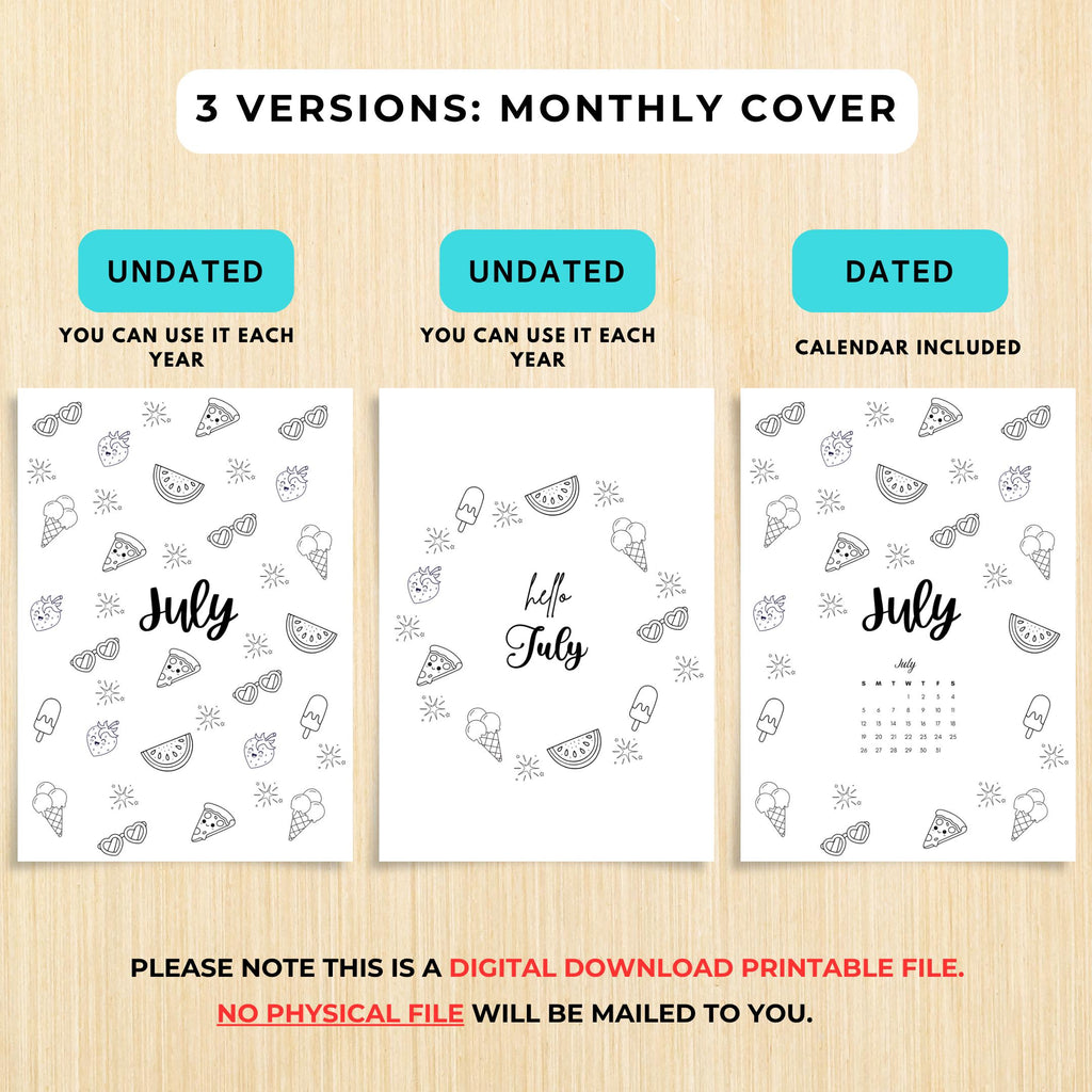 Budget Tracker — July Journal Bundle, Printable Journal pages, July Planner, July theme, July Journal, Habi... | Mindfulness printable