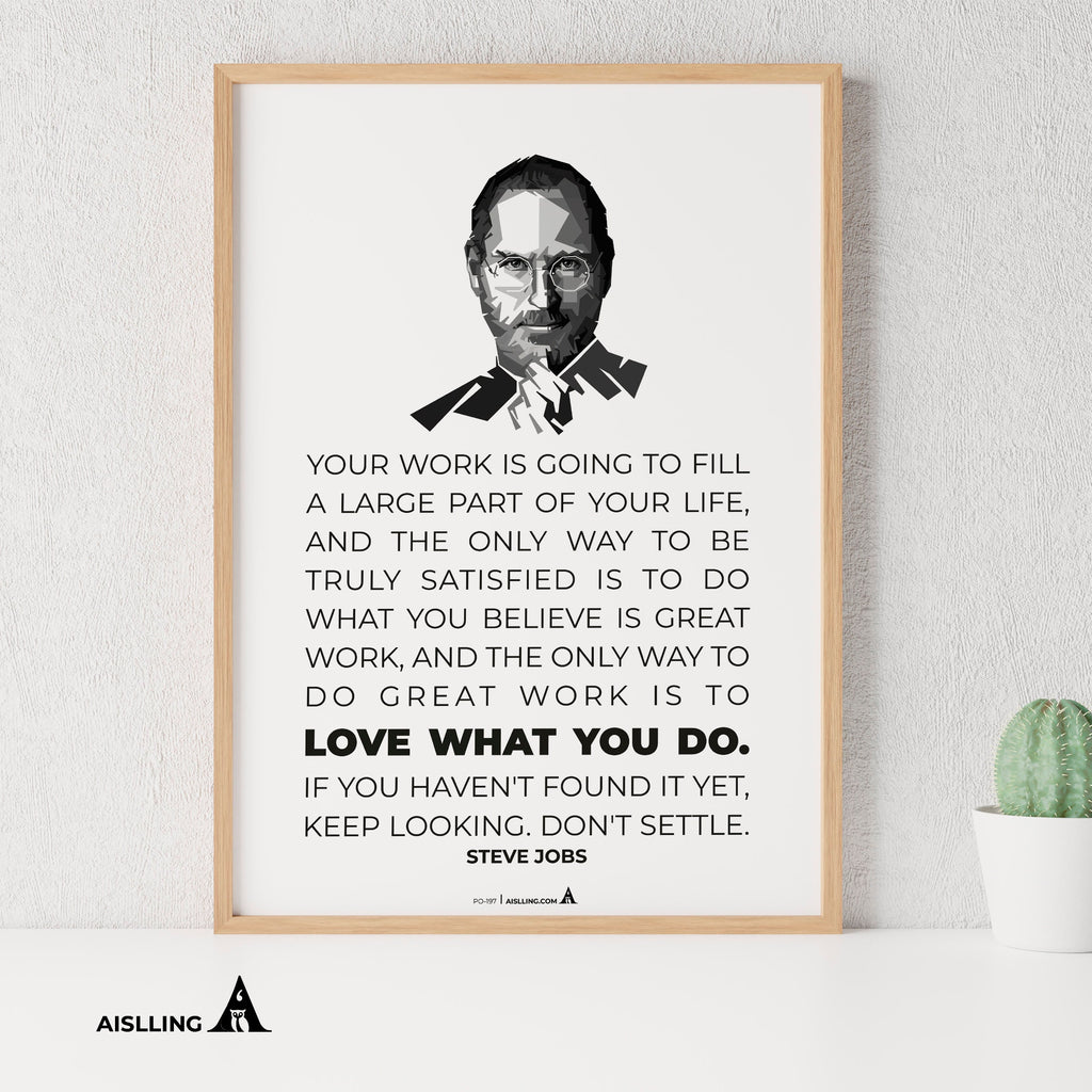 Aislling — Steve jobs success love what you do, Quote Poster Printables, Inspirational Quote Poster, Motiva... | Aislling printable