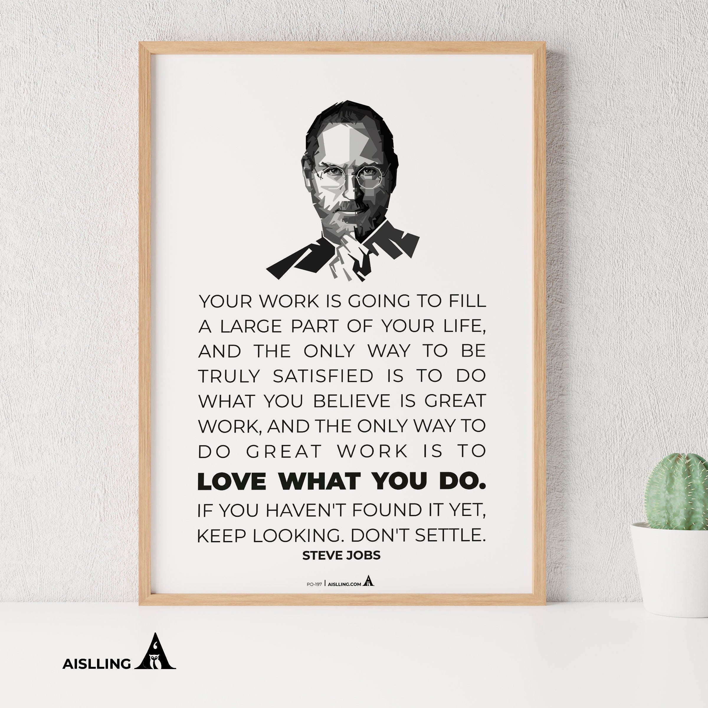 Aislling — Steve jobs success love what you do, Quote Poster Printables, Inspirational Quote Poster, Motiva... | Aislling printable