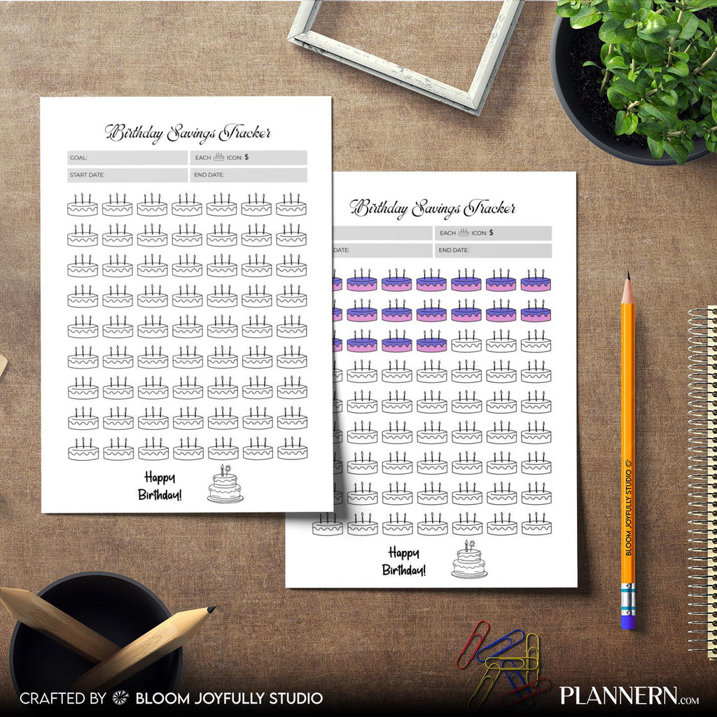 Birthday Fund — Birthday Savings Tracker PRINTABLE, Birthday Fund Tracker, Birthday Budget Planner, Party S... | Bloom Joyfully printable
