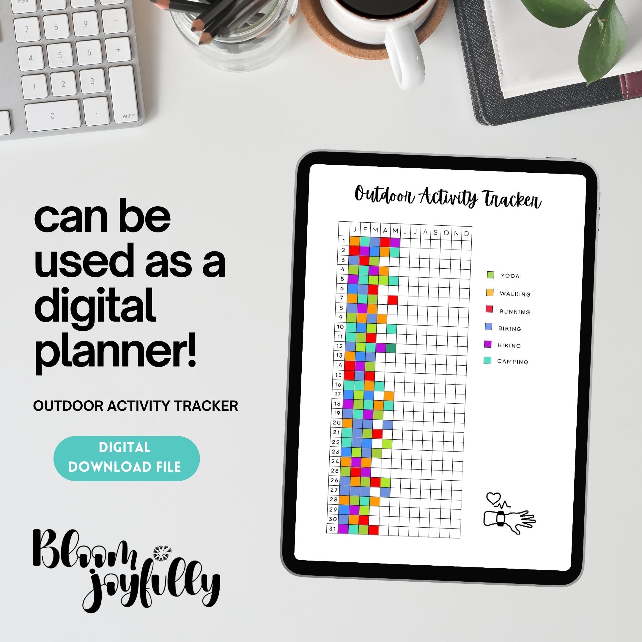 OUTDOOR ACTIVITY Tracker, Printable Journal Page, Adventure Log, Printable Adventure Tracker, Outdoor Activ... | Bloom Joyfully printable