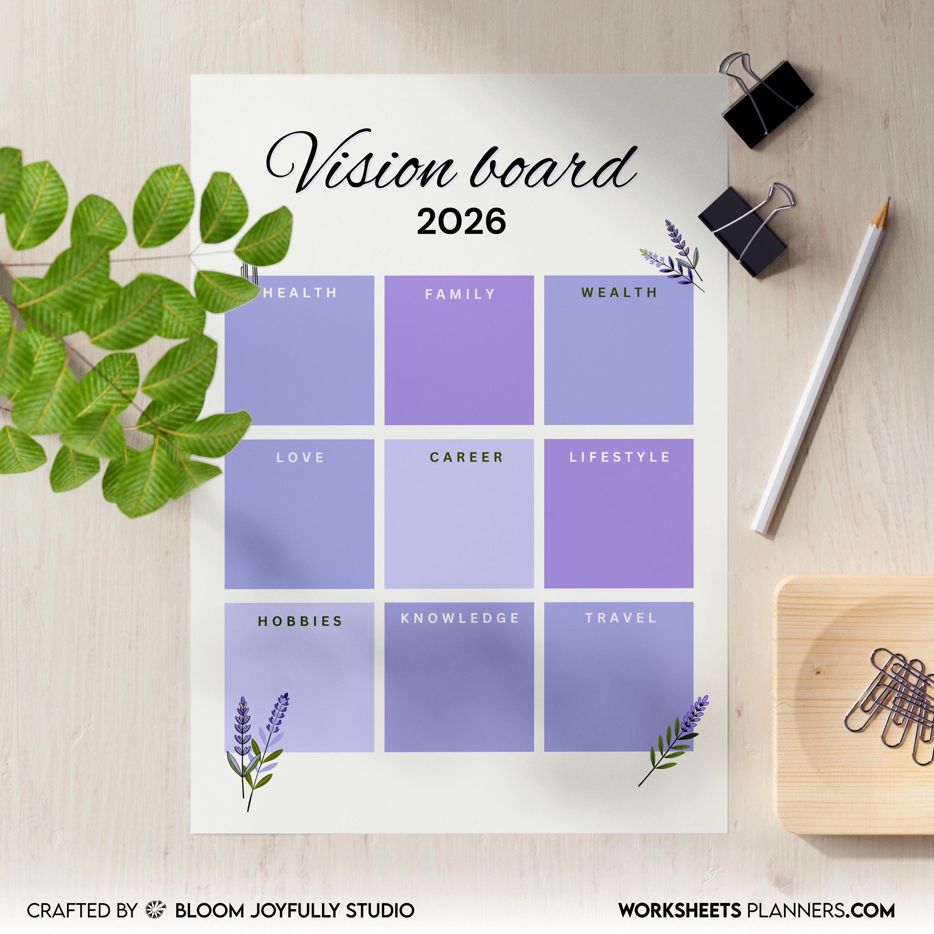 2026 Goals — 2026 My VISION BOARD, Health, Family, Wealth, Career, Travel, Love, Lifestyle, Hobbies, Knowle... | Aislling printable