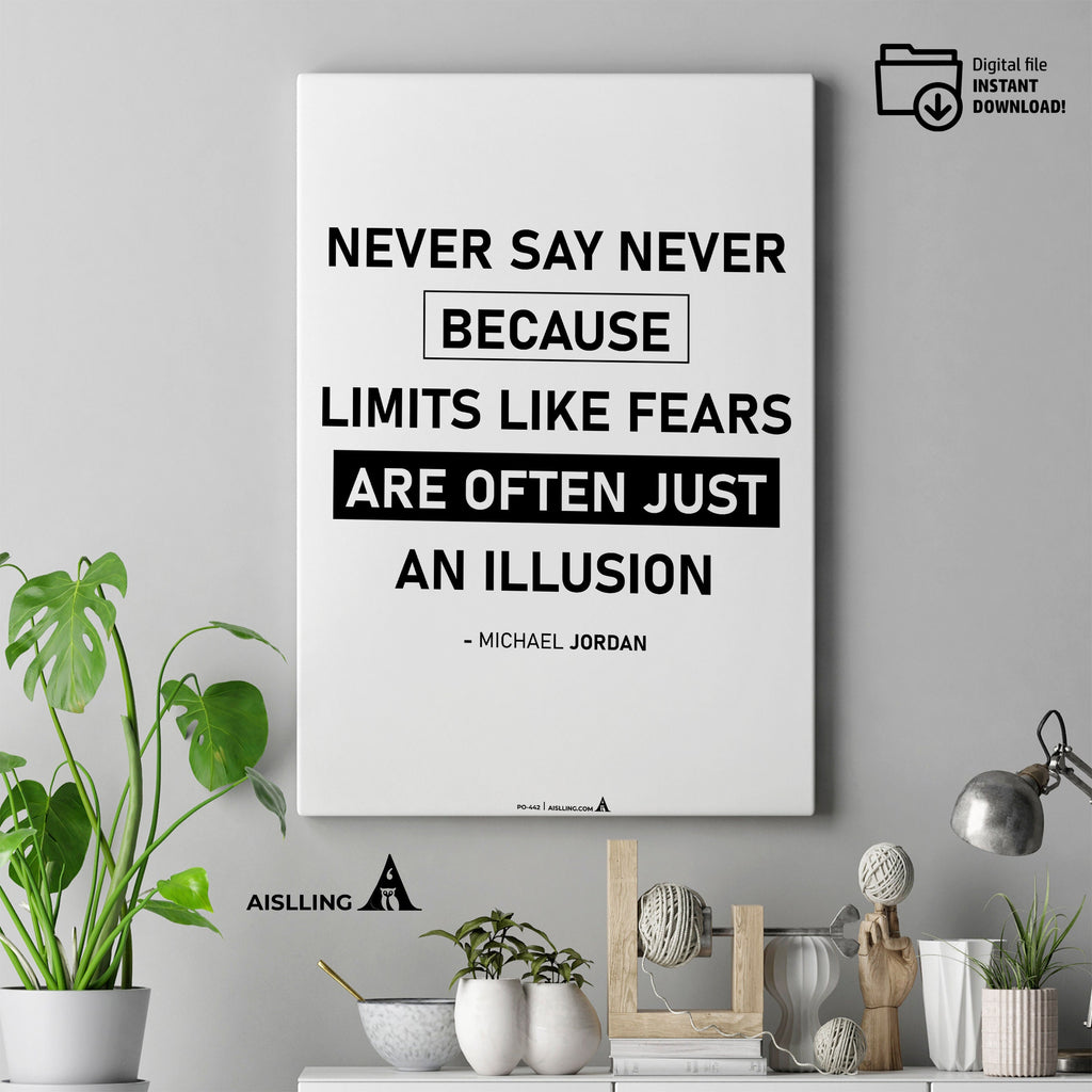 Aislling — Digital Printable Wall Art, Michael Jordan Quotes Printable Wall Art, Inspirational Digital Down... | Aislling printable