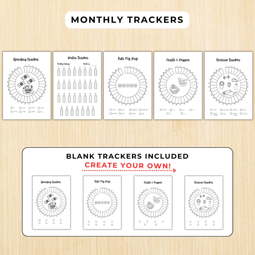 Budget Tracker — Printable Planner Bundle, May 2026 Journal, Habit Mood Tracker, Weekly Daily Monthly, Life... | Mindfulness printable