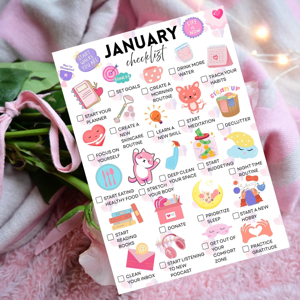 2026 Big Journal — January Checklist PRINTABLE, New Year Reset Planner, January Monthly Checklist, A4 & A5 ... | Bloom Joyfully printable