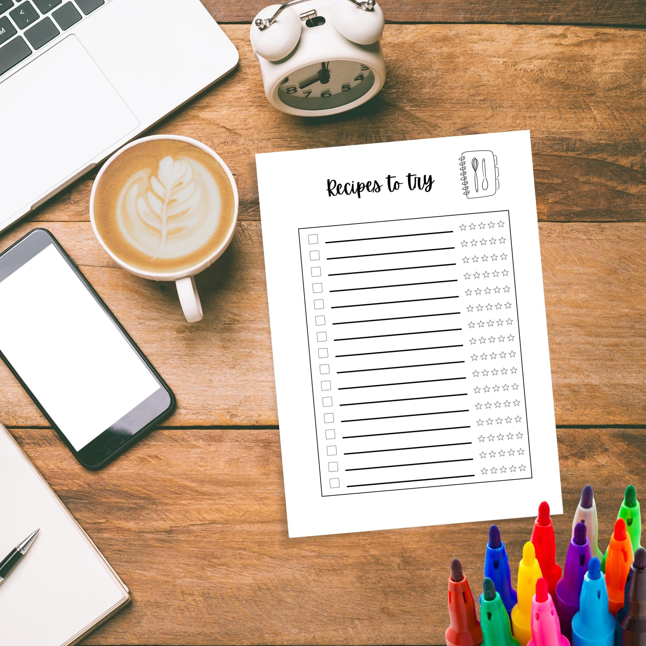 Daily Organizer — Things To Remember Bundle, Weekly & Monthly Planner, Books To Read, Movies To Watch, Reci... | Bloom Joyfully printable