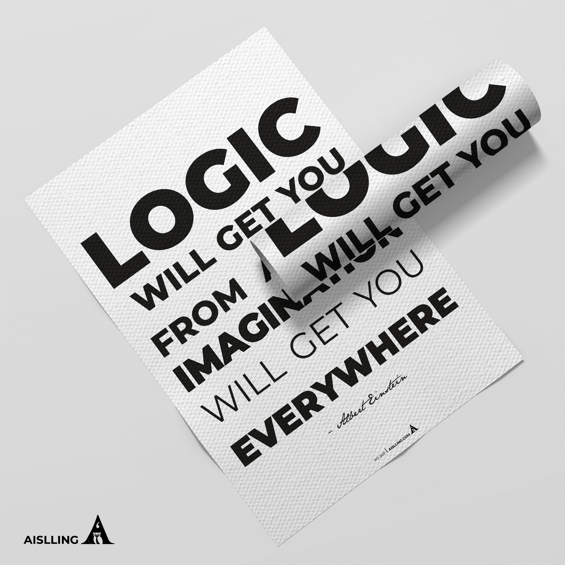 Aislling — Logic will get you from Quote Poster Printables Inspirational Quote Poster Motivational Art Famo... | Aislling printable