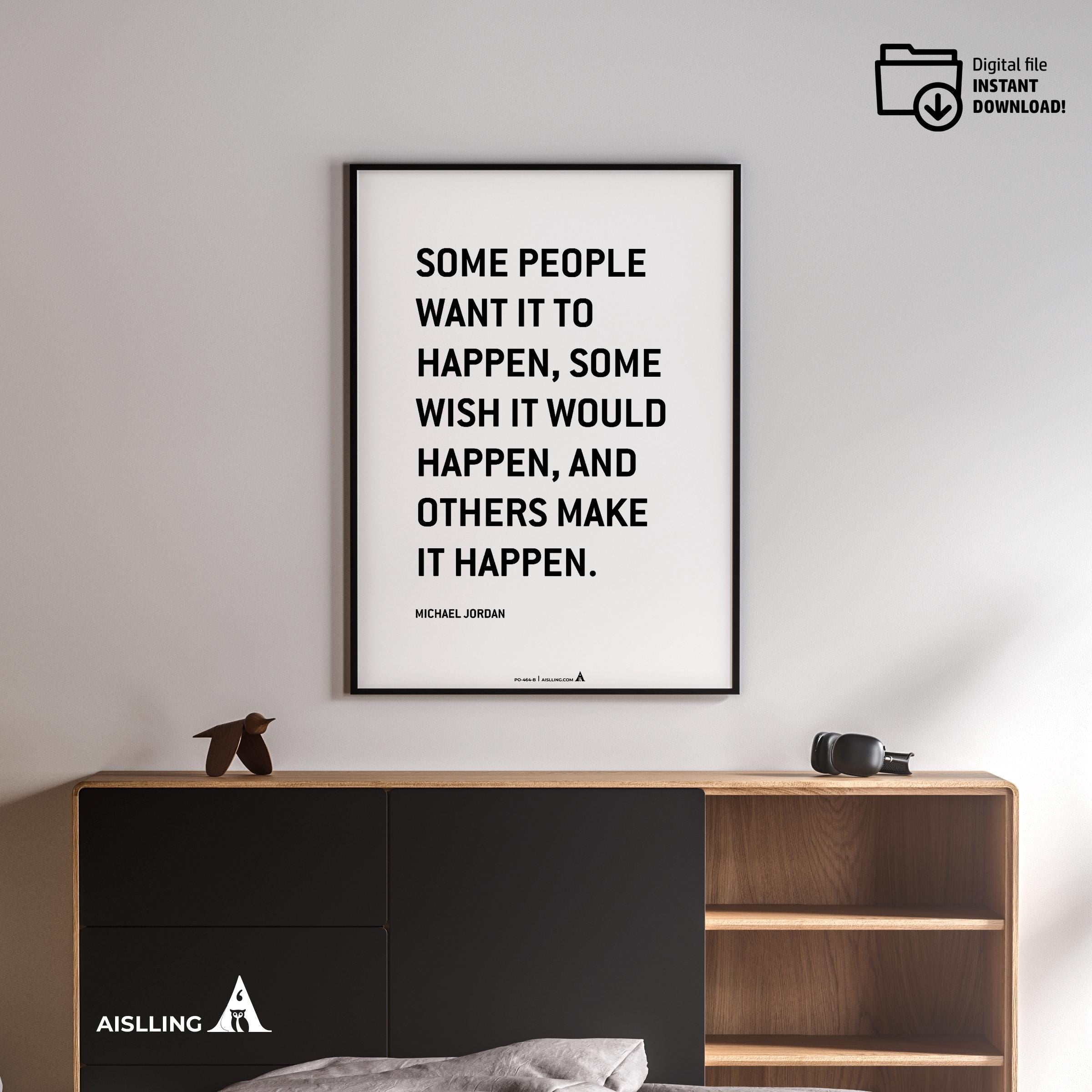 Basketball Sign — Michael Jordan Quotes Digital Printable Wall Art Inspirational Quotes Jordan Mentality Po... | Aislling printable