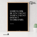 Aislling — Tim Notke Quote "Hard Work Beats Talent", Motivational Wall Art Home, Office, or Sports Room, Sp... | Aislling printable