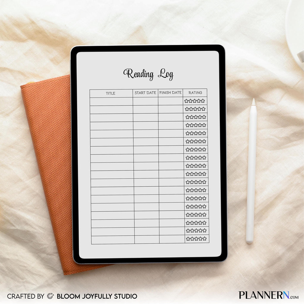 Book Journal — Reading Log PRINTABLE, Reading Log, Book Tracker, Habit Tracker, Reading Chart, Reading Trac... | Bloom Joyfully printable