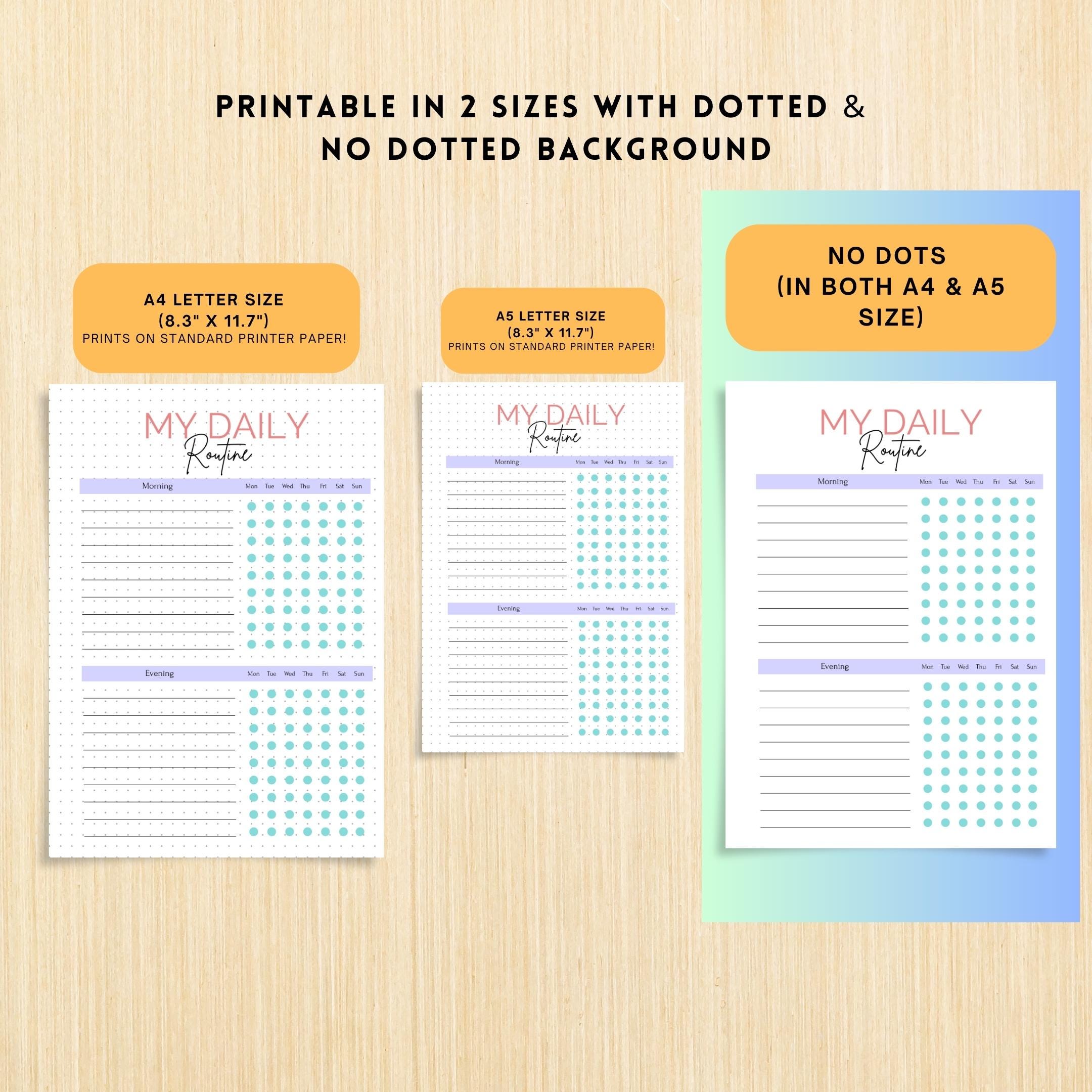 A5 Printable — My Daily Routine PRINTABLE, Daily Routine Planner, Daily Routine tracker, Morning and Night ... | Bloom Joyfully printable