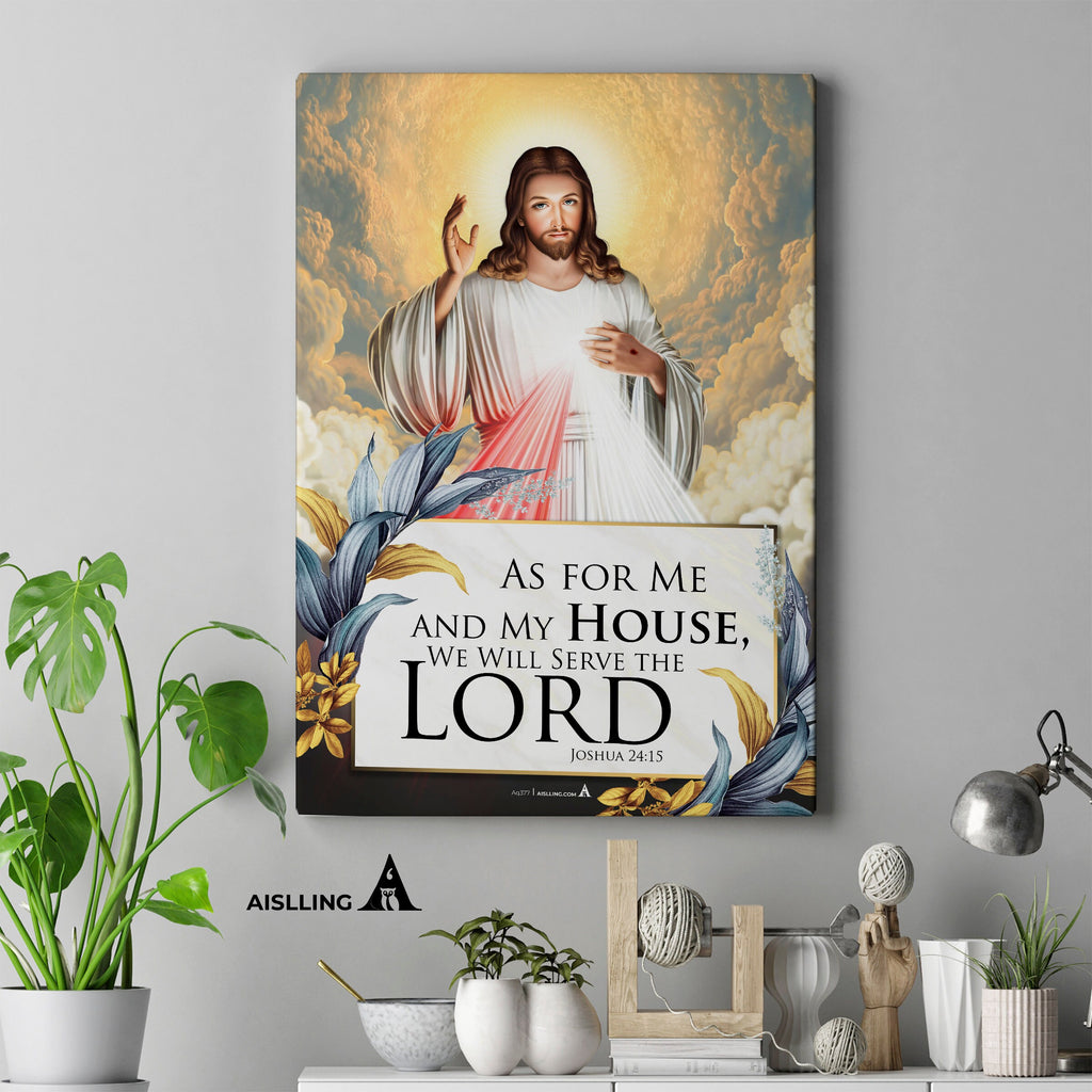 Aislling — As For Me And My House We Will Serve The Lord Poster, Christian Home Decor, Poster Printables, I... | Aislling printable