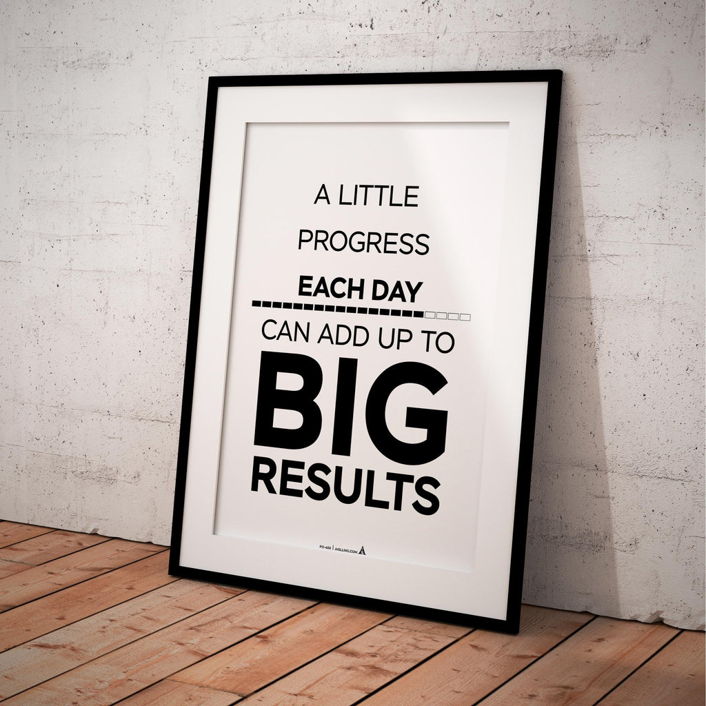 Aislling — a little progress each day Quotes Digital Printable Wall Art Inspirational Quotes Poster, Motiva... | Aislling printable