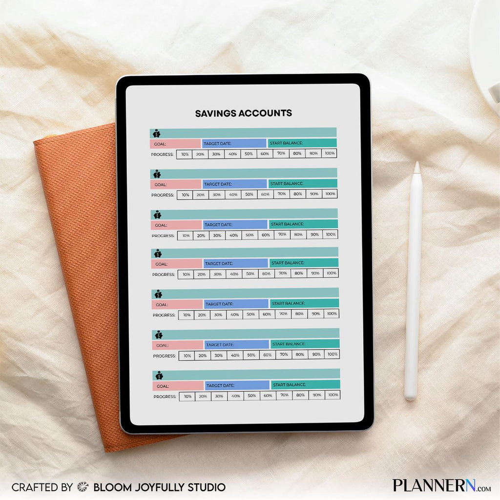 Budget Printable — Savings Account Tracker PRINTABLE, Monthly Savings Planner, Budget Insert PDF Download, ... | Bloom Joyfully printable