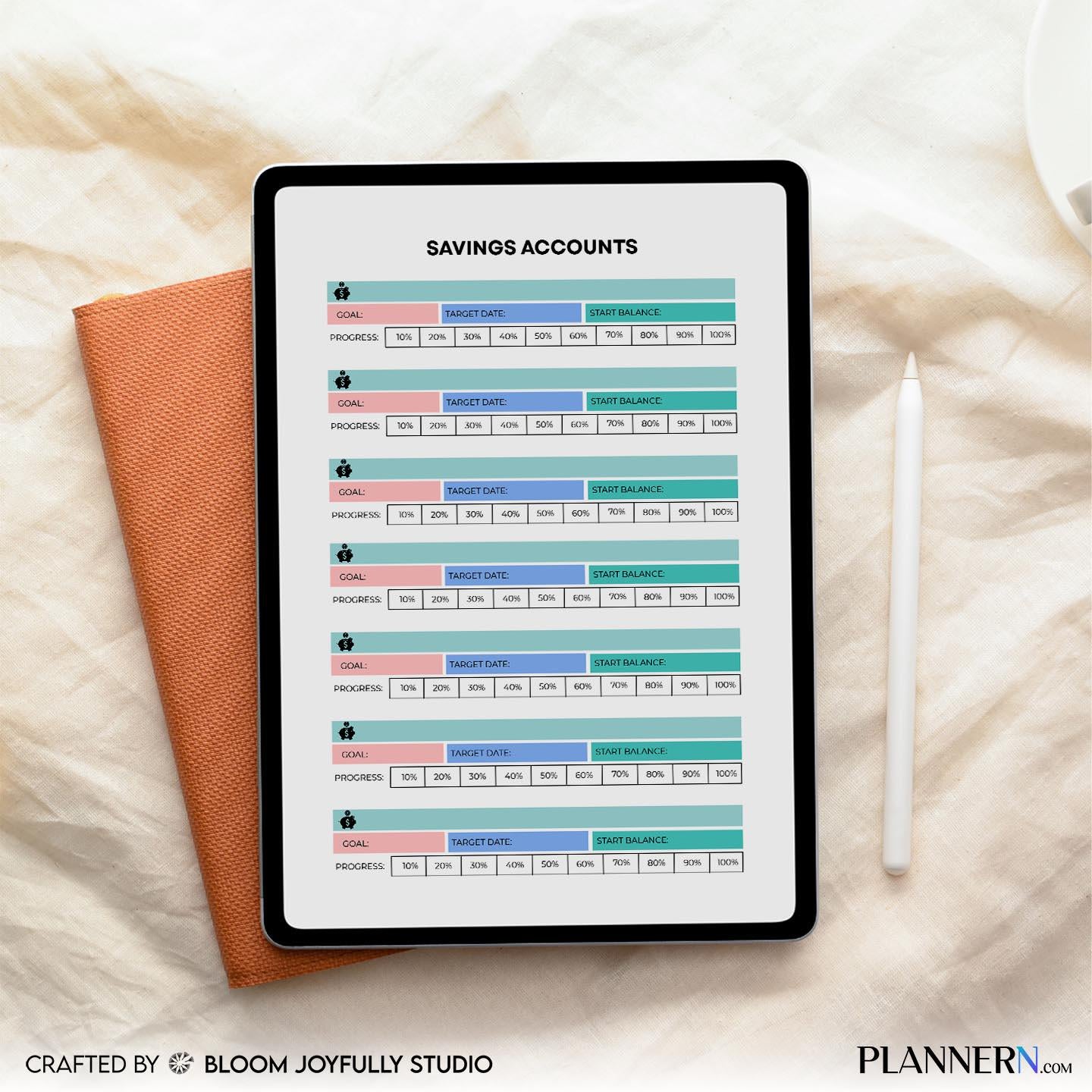 Budget Printable — Savings Account Tracker PRINTABLE, Monthly Savings Planner, Budget Insert PDF Download, ... | Bloom Joyfully printable