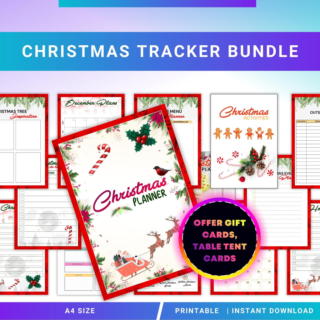 Christmas Budget — CHRISTMAS TRACKER BUNDLE, Printable Journal Pages, A4 Size | Bloom Joyfully printable