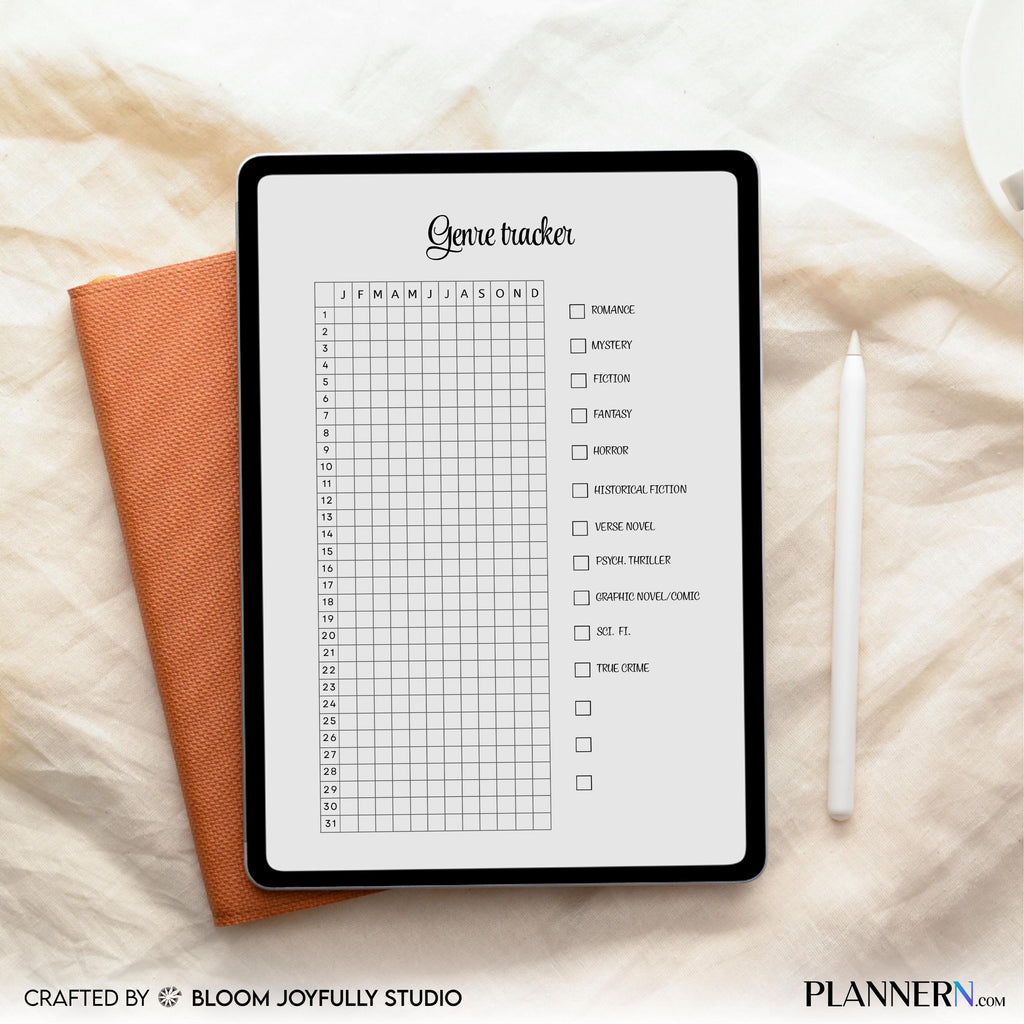 Book Log Printable — Genre Tracker PRINTABLE, Book Log, Reading Journal, Reading Tracker, Reading Planner I... | Bloom Joyfully printable