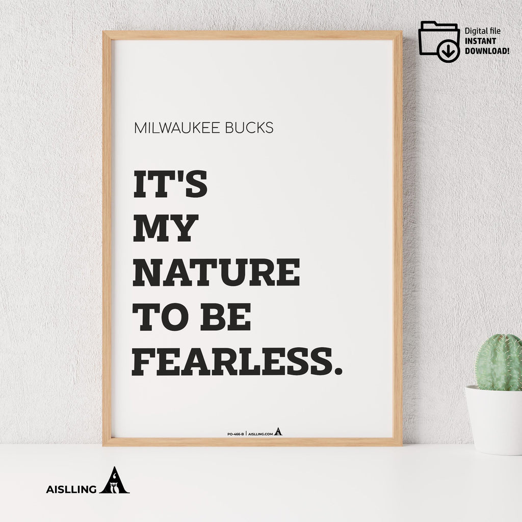 Aislling — Digital Printable Wall Art Inspirational Quotes Jordan Mentality Poster Basketball Quote Milwauk... | Aislling printable