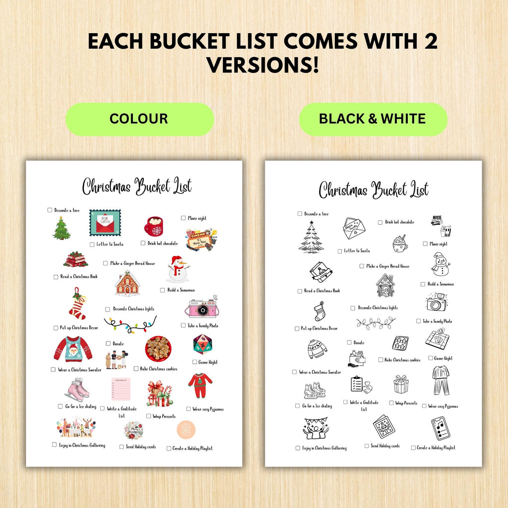 Activity List — Seasonal BUCKET LIST Printable, Spring Bucket List, Summer Bucket List, Fall Bucket List, W... | Bloom Joyfully printable