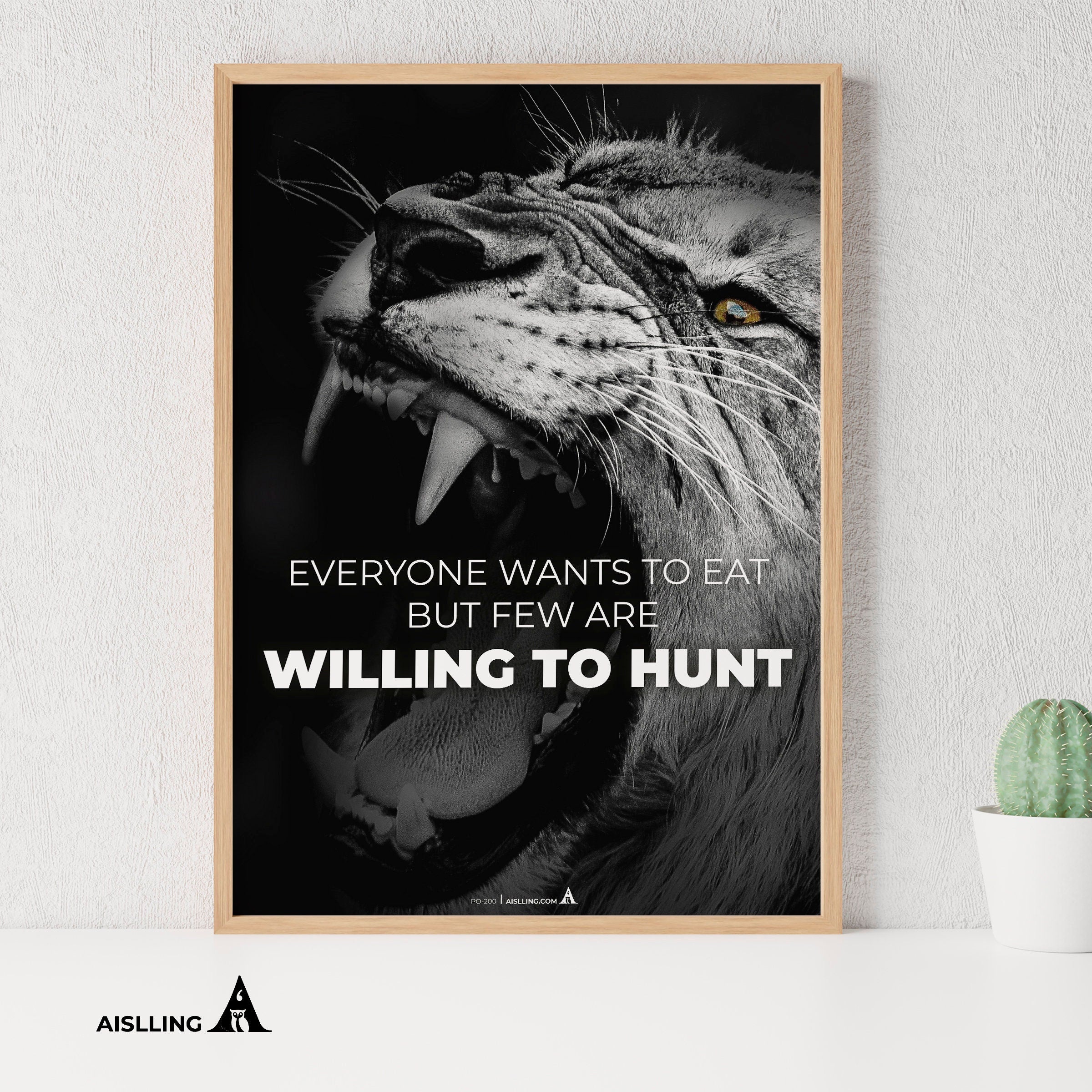 Aislling — everyone wants to eat but few are willing to hunt, Quote Poster Printables, Inspirational Quote ... | Aislling printable