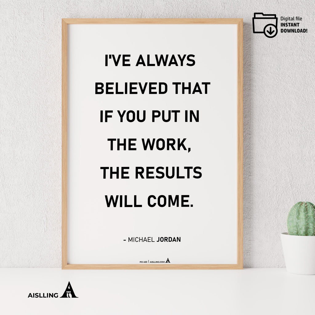 Air Jordan — Michael Jordan Quotes Digital Printable Wall Art Inspirational Quotes Jordan Mentality Poster ... | Aislling printable