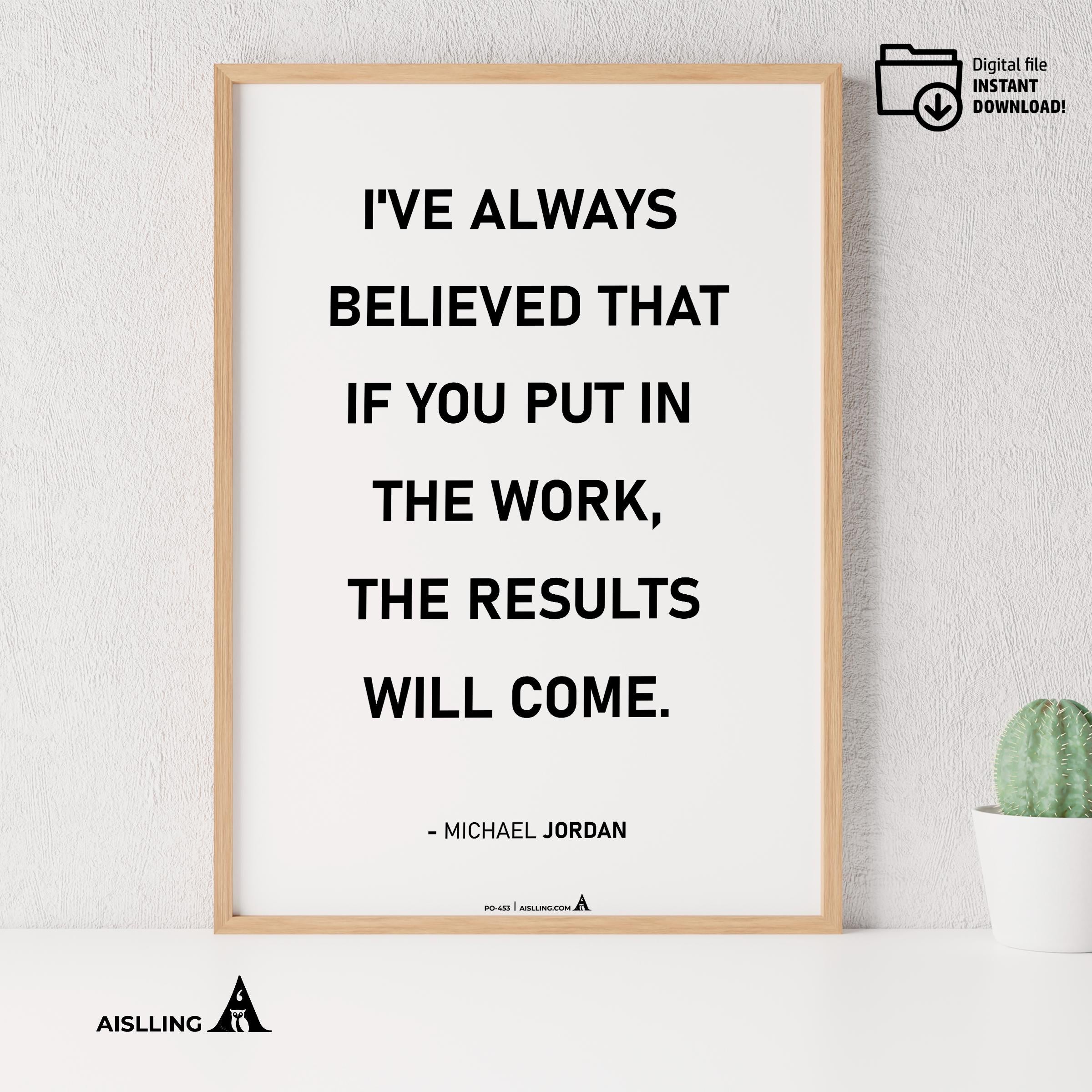 Air Jordan — Michael Jordan Quotes Digital Printable Wall Art Inspirational Quotes Jordan Mentality Poster ... | Aislling printable