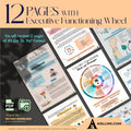 Adhd Worksheets — Executive Functioning Wheel and Strategies, ADHD, Group Therapy Handouts, Working Memory,... | Mindfulness printable