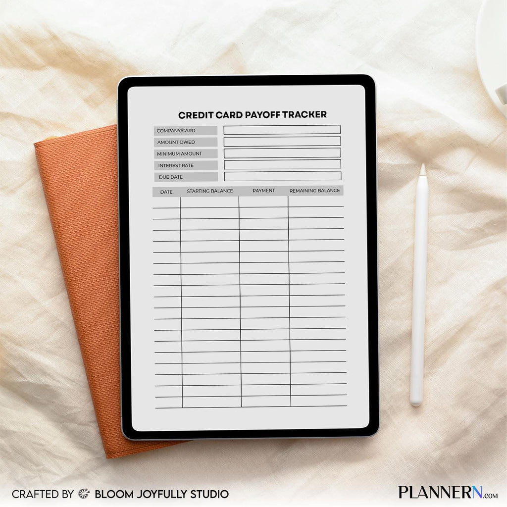Budget Pdf Download — Credit Card Payoff Tracker PRINTABLE, Debt Payoff Planner, Payment and Balance Tracke... | Bloom Joyfully printable