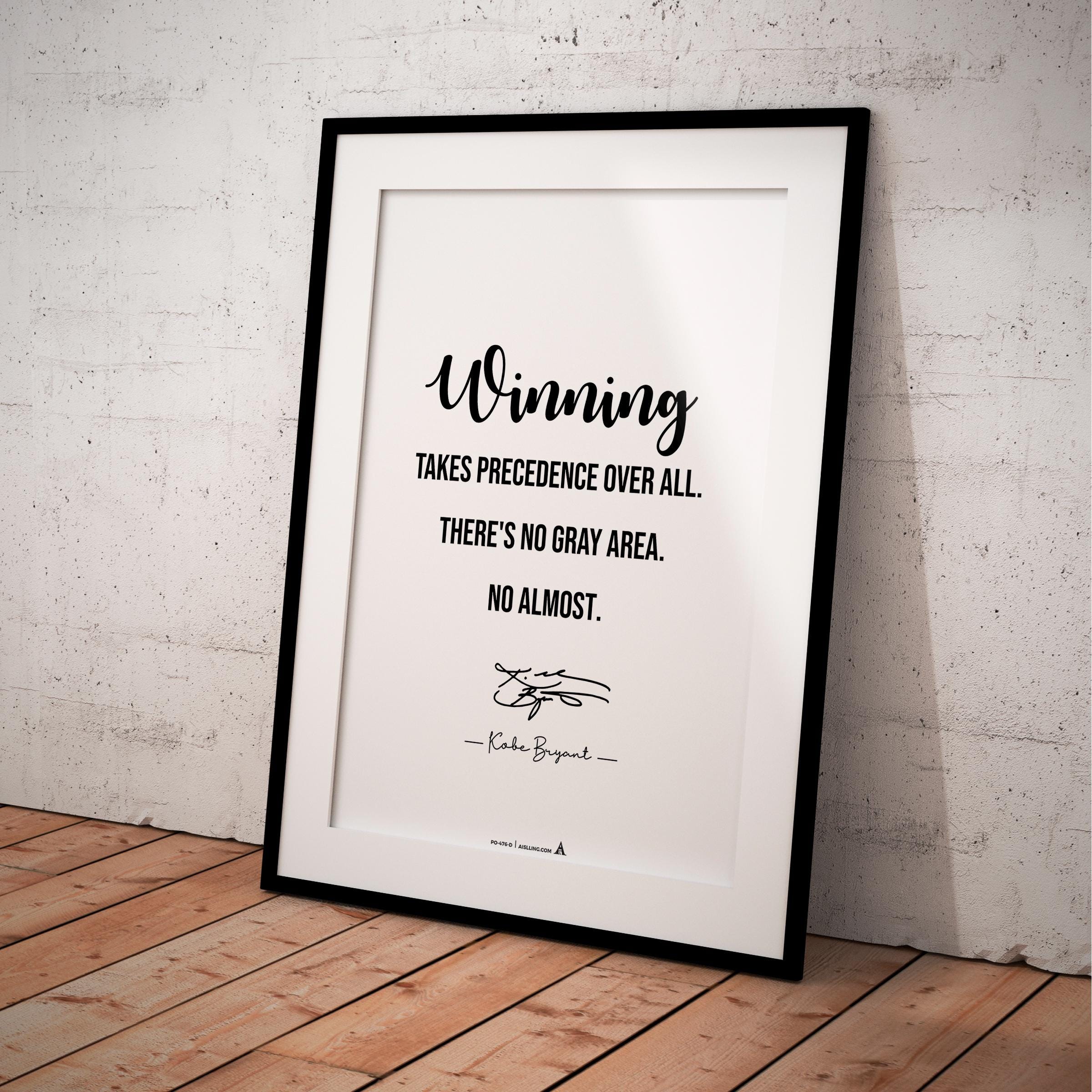 Digital Download — Kobe Bryant Poster, Minimalist Basketball Printable Quote Wall Art, NBA Black Mamba Moti... | Aislling printable