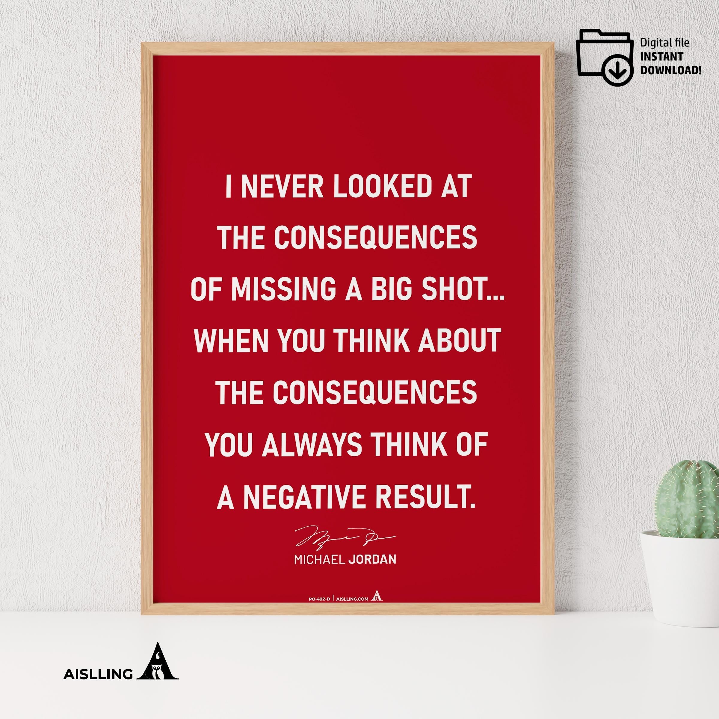 Athlete Quote — Michael Jordan Quote Poster: Motivational Basketball Art (Digital Download) | Aislling printable