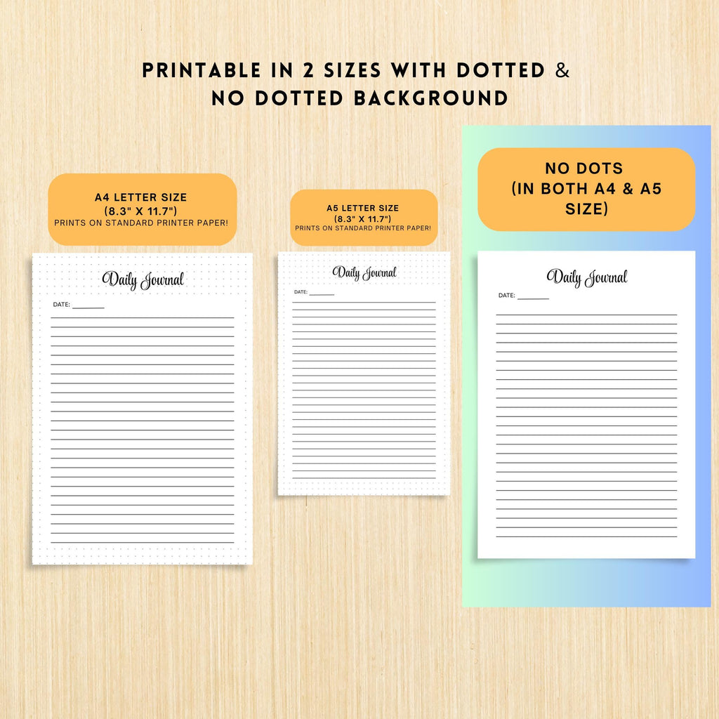 Daily Journal PRINTABLE – Daily Reflection, Gratitude & Mindfulness Journal, Daily Diary Page, Printable Di... | Mindfulness printable