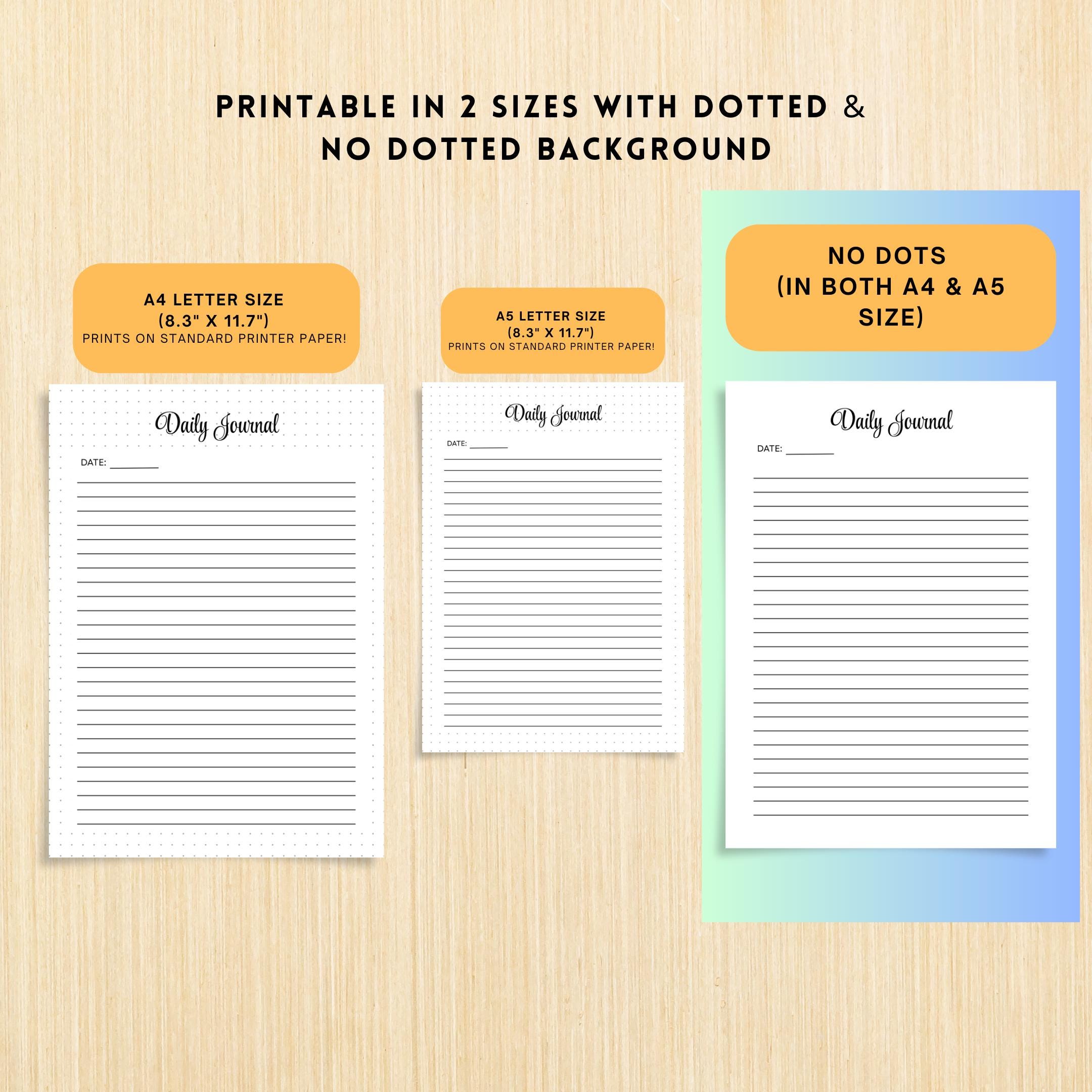 Daily Journal PRINTABLE – Daily Reflection, Gratitude & Mindfulness Journal, Daily Diary Page, Printable Di... | Mindfulness printable