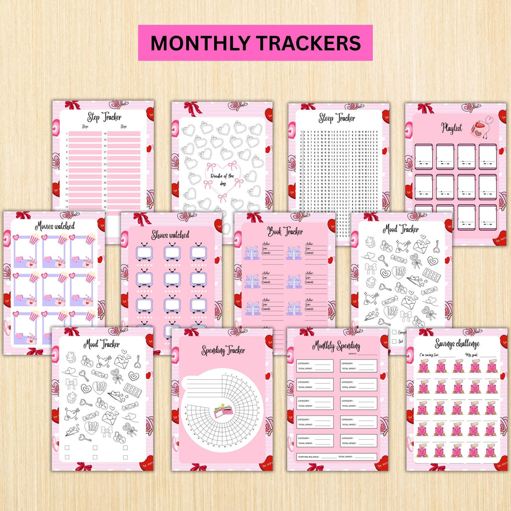 Aesthetic Planner — FEBRUARY Self, Love Bundle, Daily Reflection, Mental Health, Gratitude, Mood Tracker, A... | Mindfulness printable