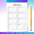 Chore Checklist — Weekly Cleaning Tracker Printable, Cleaning Checklist Planner, Cleaning Routine Chart, Ho... | Bloom Joyfully printable