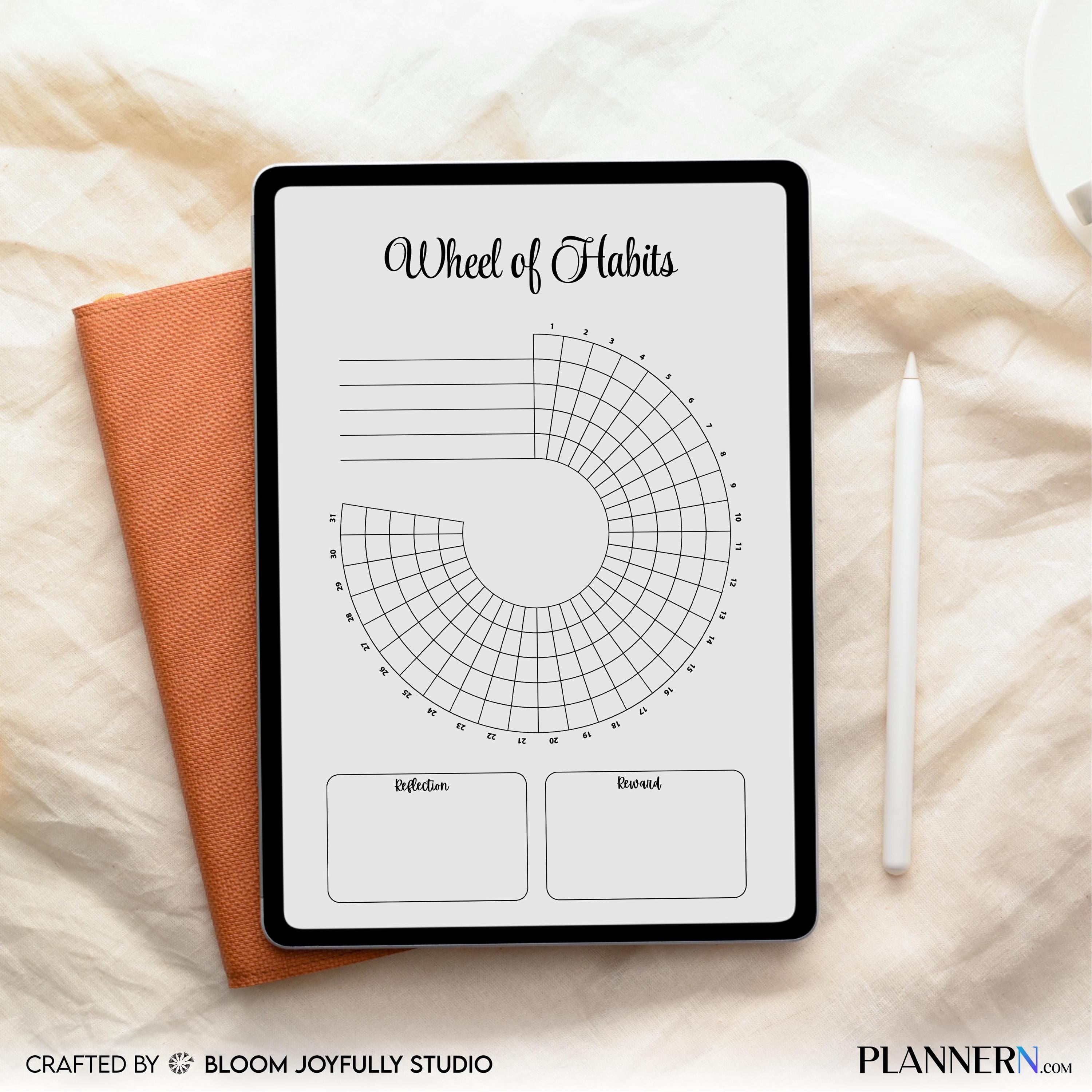 Build Better Habits — Wheel of Habits PRINTABLE, Goal Tracker, Daily & Monthly Habit Tracker, Habit Tracker... | Nutri Track printable