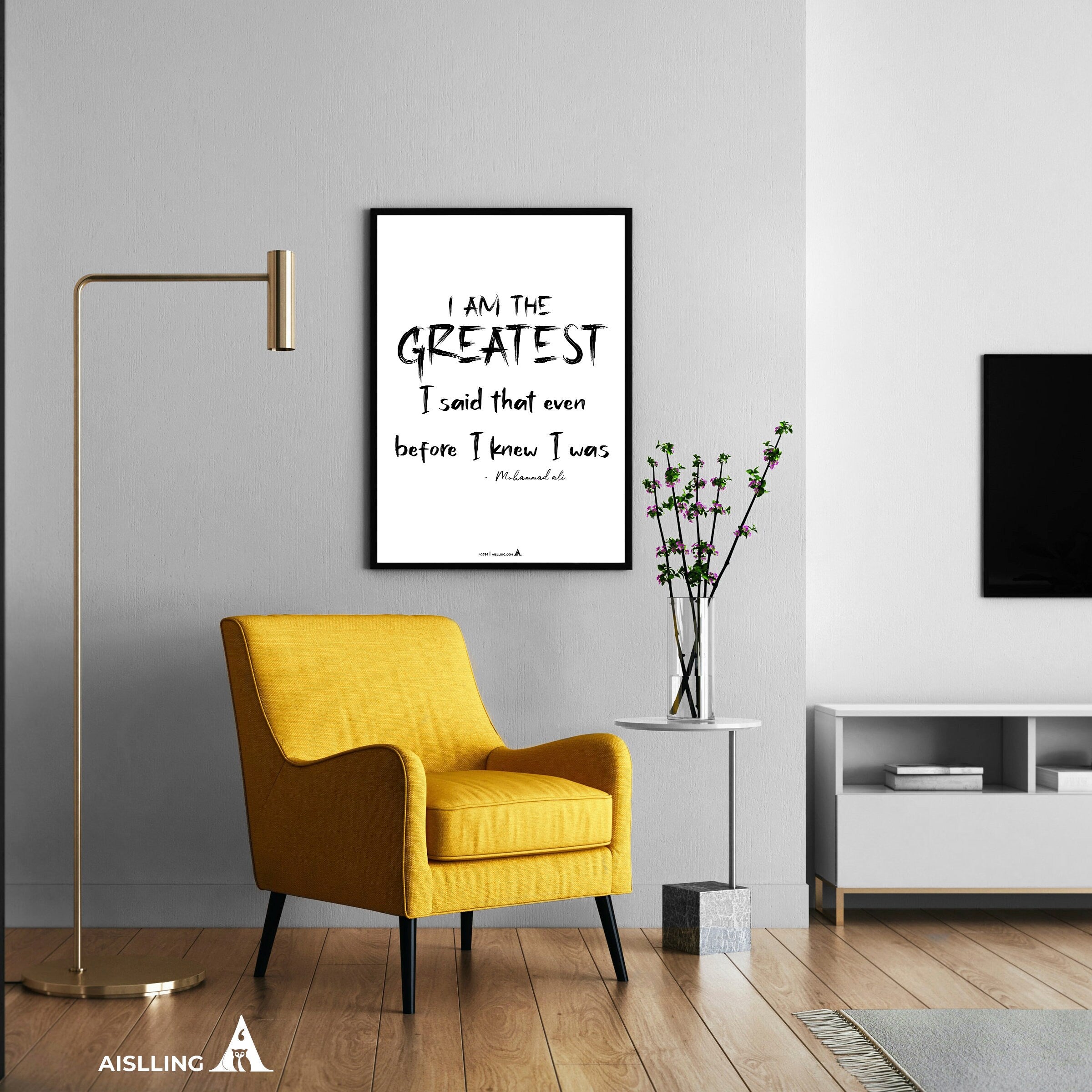 Aislling — I am the greatest, muhammad ali Quote Poster Printables, Inspirational Quote Poster, Motivationa... | Aislling printable