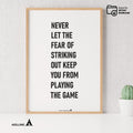 Aislling — Quotes Digital Printable Wall Art Inspirational Poster Never Let the Fear of Striking out Keep y... | Aislling printable