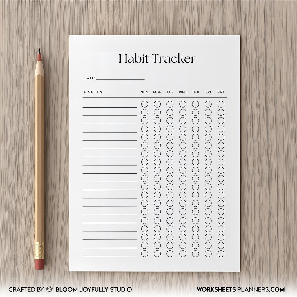 Daily Habits — Habit Tracker, PRINTABLE Habit Tracker, Routine Tracker, Monthly Tracker, Printable Planner ... | Bloom Joyfully printable